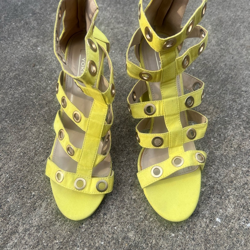 Yellow Strappy Women's Sandals